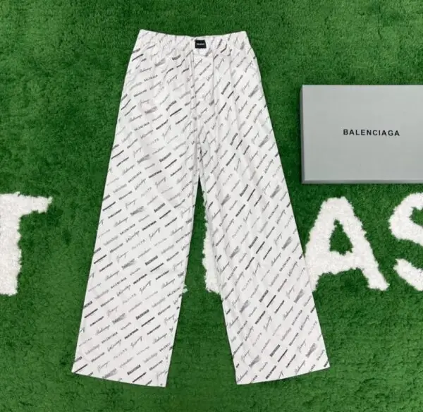 Balenciaga Logo-Print Straight-Fit Trousers
