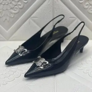 CELINE Triomphe Calfskin Leather Loafers