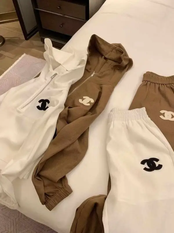 CHANEL Beige Sport Pajama Set