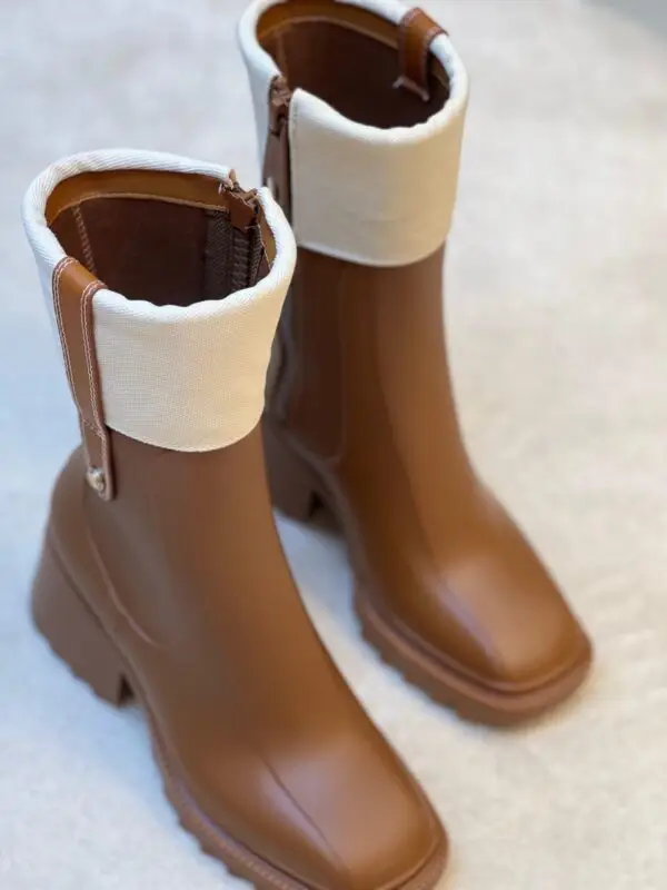 CHLOE Betty Canvas Cuff Rain Boots