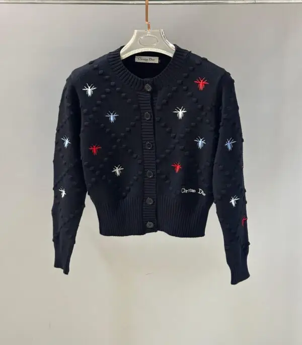 DIOR Wool Blend Bee Cardigan