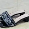 Christian Dior Embroidered Dway Heeled Sandal