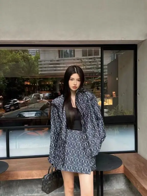 DIOR Ganni Tweed Curve Sleeve Jacket