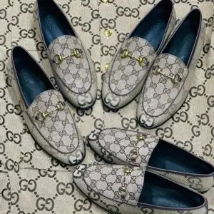GUCCI Jordaan Panelled Leather Loafers