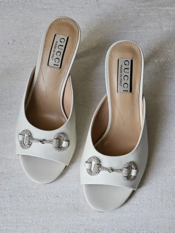 GUCCI Horsebit Leather Mid-Heel Pump