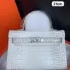 HERMES Super Master Quality Crocodile Belly Leather Handbag