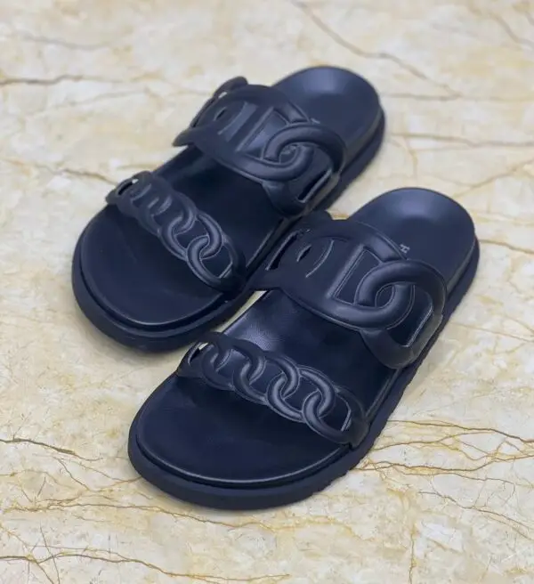 HERMES Leather Chain Sandal