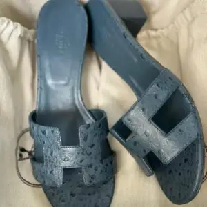 Hermès Ostrich Oran Sandal
