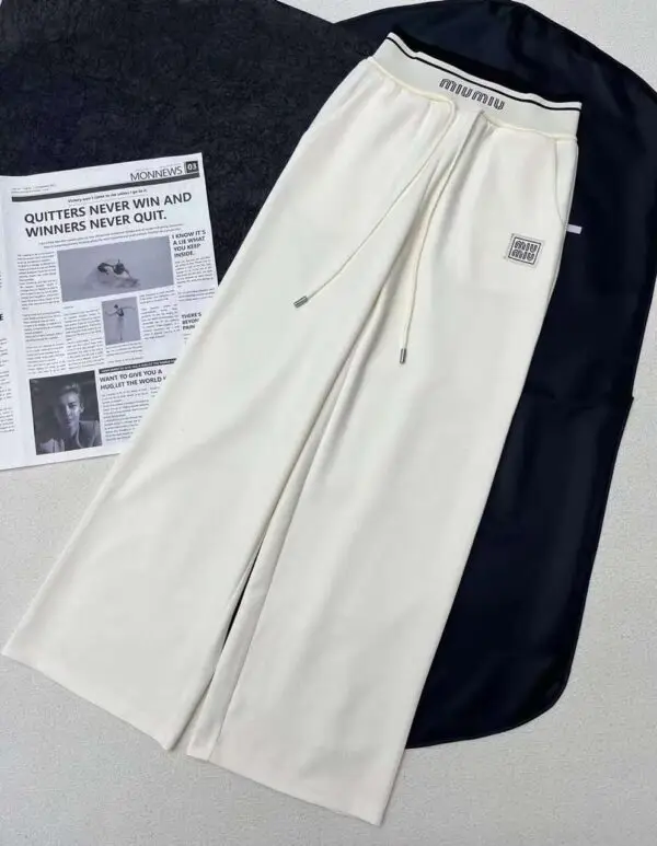 MIU MIU Straight Fit Mid-Rise Luxury Joggers