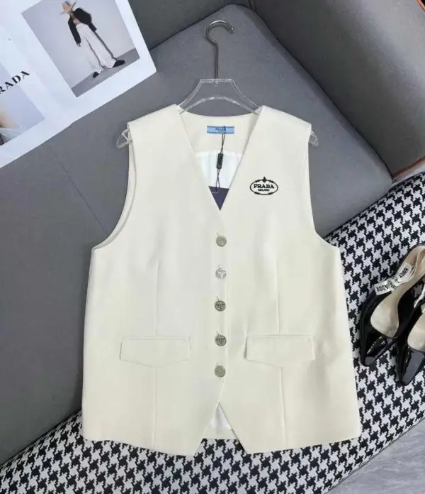 PRADA Wool Blend Knitted Vest Top