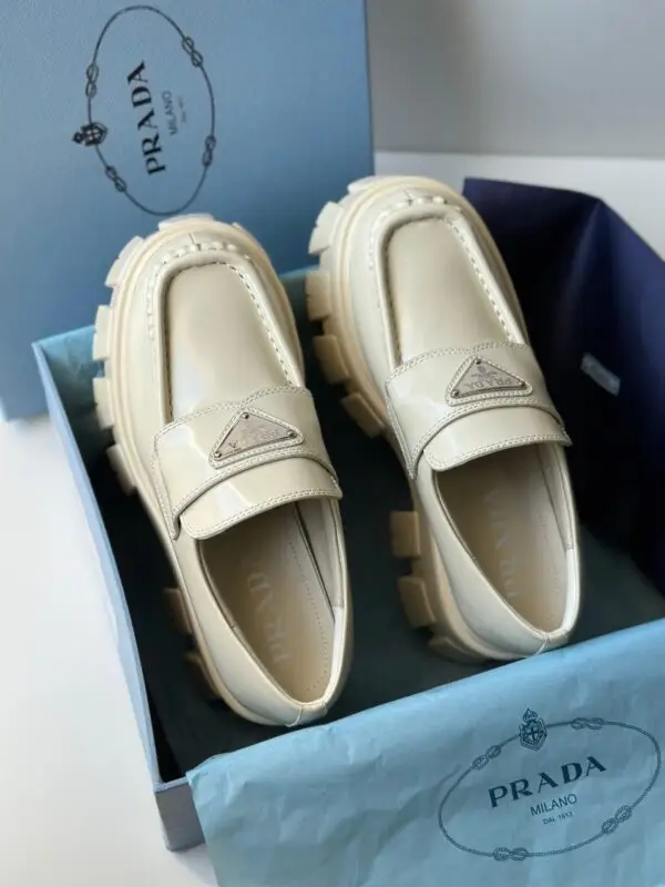 PRADA Monolith Leather Loafers