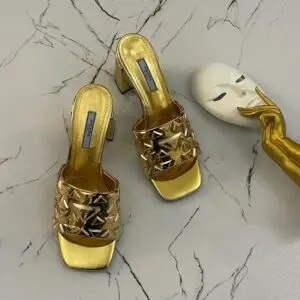 PRADA Ciabatte Spazzolato Borchie Sandals