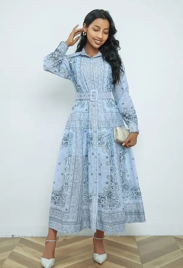 ZIMMERMANN Print Long Sleeve Dress