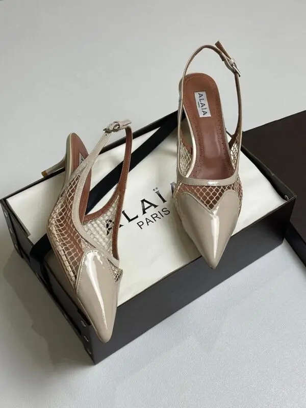 ALAIA High-Shine Patent Leather Pumps