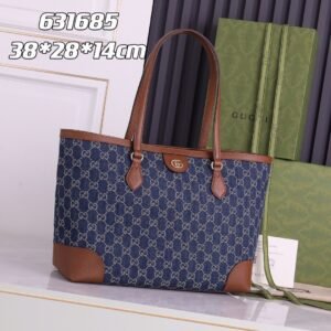 GUCCI Ophidia GG Denim Tote Bag