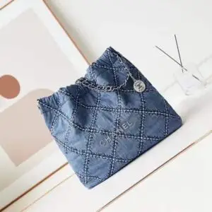 Tory Burch Fleming Soft Denim Drawstring Bag