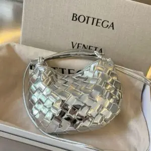 Bottega Veneta Sardine Mini Metallic Leather Tote Bag