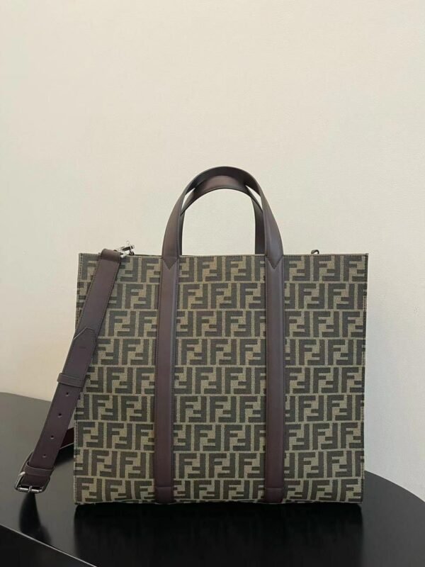 FENDI FF Jacquard Shopper Tote Bag
