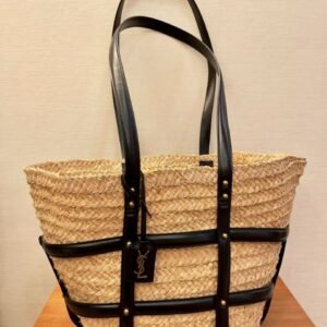 YSL Raffia Tote Bag