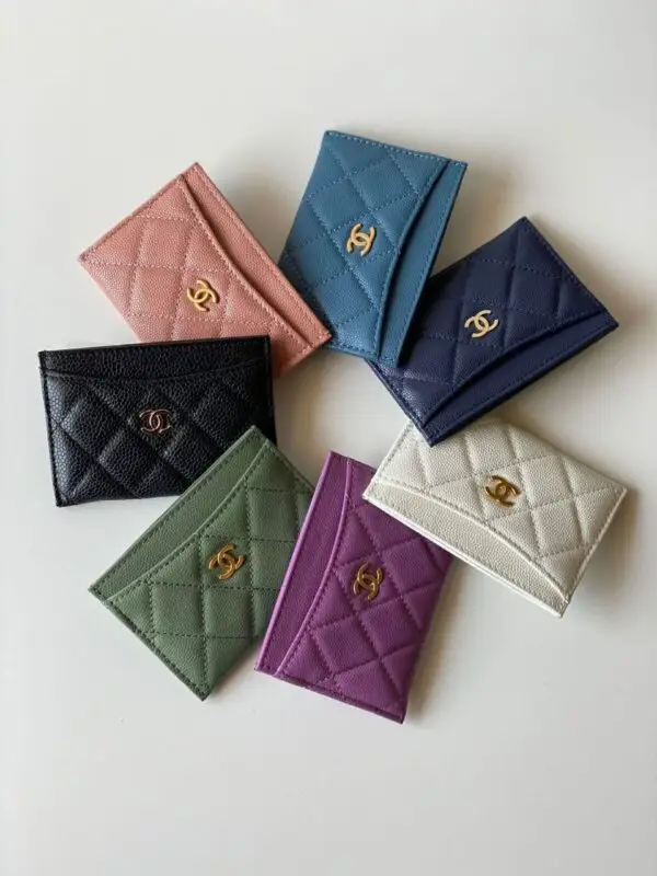 Chanel New CC Pale Caviar Card Holder