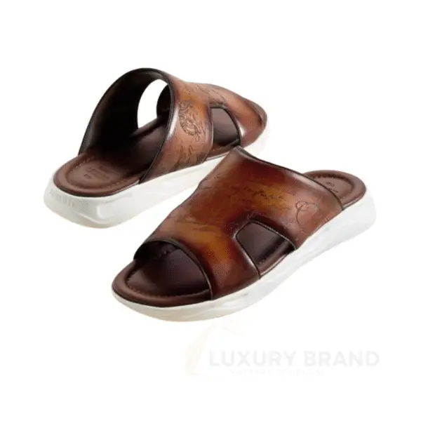 Berluti Shadow Leather Sandal