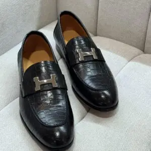HERMES Full Croc Paris Loafer