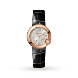 Replica Cartier Ballon Bleu de Cartier Women Quartz Silver Leather Watch WGBL0004