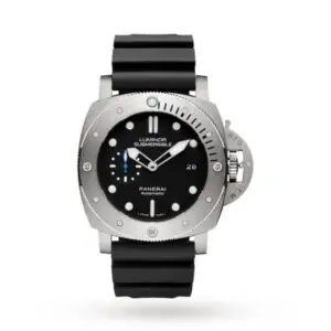 Replica Panerai Submersible Men Automatic Black Rubber Watch PAM01305