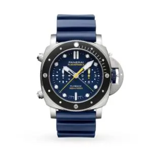 Replica Panerai Submersible Men Automatic Blue Rubber Watch PAM01291