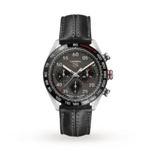 Replica TAG Heuer Carrera Men Automatic Grey Leather Watch CBN2A1F.FC6492